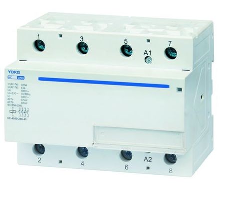 Contattore CA per uso domestico a 4 poli per temperatura ambiente da -25°C a 40°C e 50/60Hz