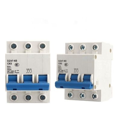 interruttore Mini Circuit Breaker Mcb di protezione di sovraccarico di 3Phase DZ47-63 C16